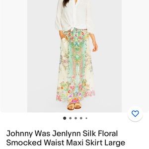 Johnny Was Silk Maxi Skirt
